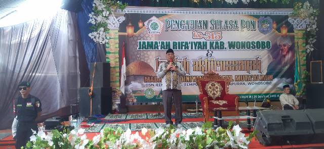 CAMAT SAPURAN HADIRI PENGAJIAN SELAPANAN SELASA PON KE-315 JAMA'AH RIFA'IYAH KAB. WONOSOBO DI DESA TEMPURANDUWUR